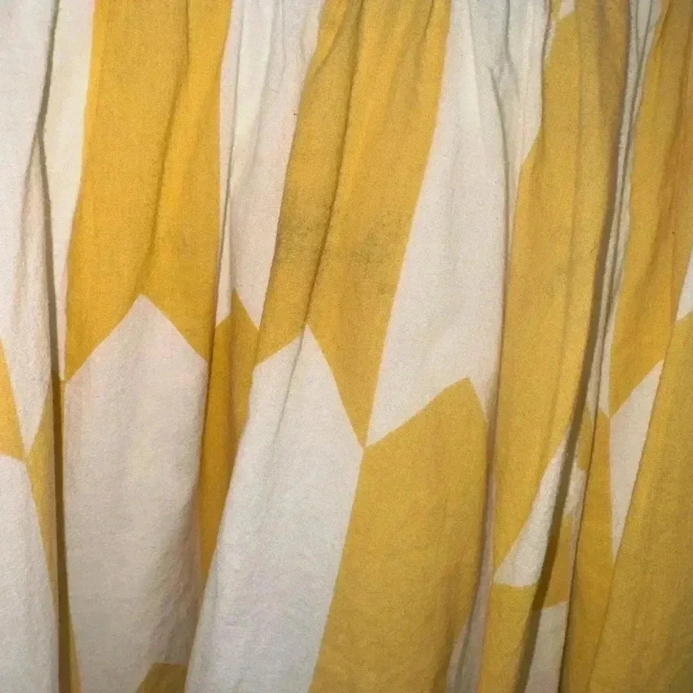 Anthropologie Fei Yellow Socked Faits Full Mini Skater Skirt Small - Picture 8 of 8